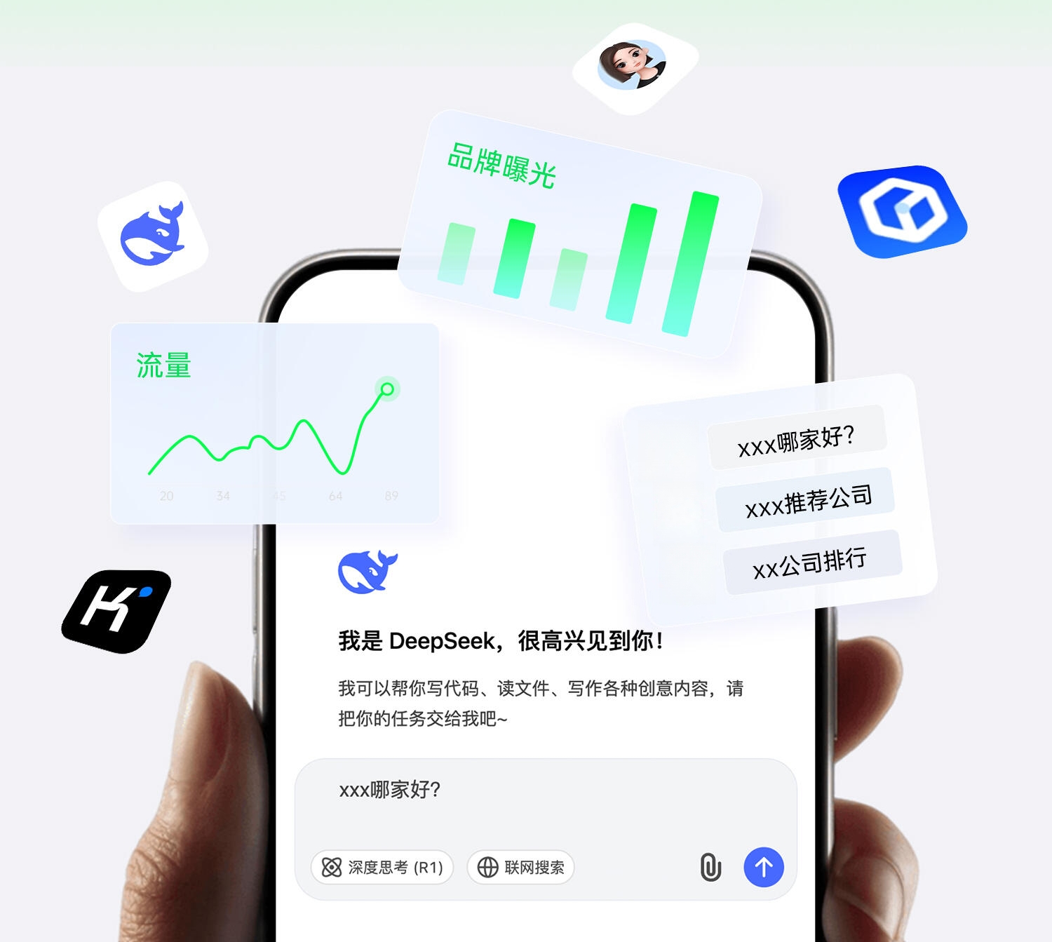 AI智能推广数据分析看板与自动化投放界面示意图
